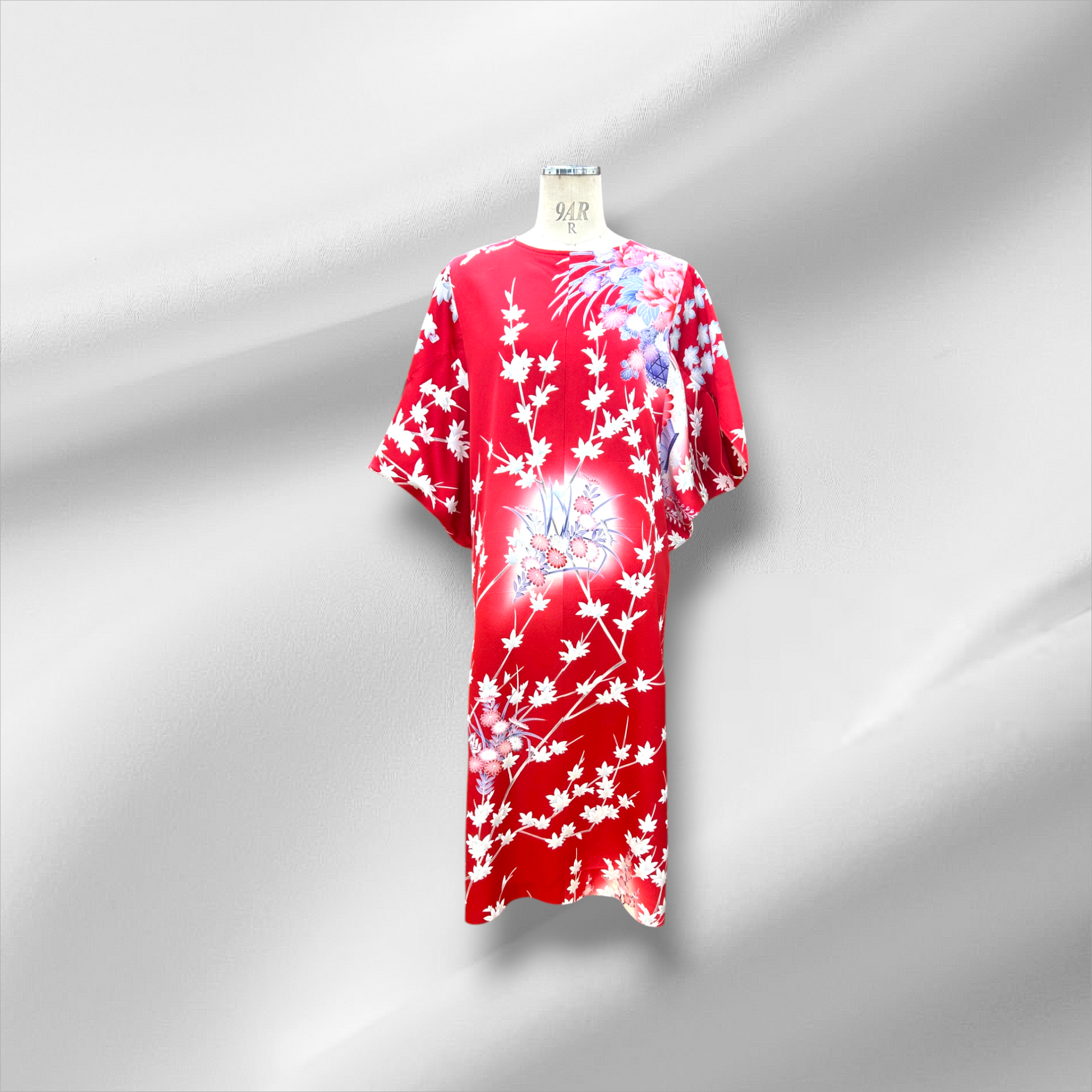 ツモリチサト/変形ドルマン装飾アート加工ワンピース TSUMORI CHISATO - 美品 ツモリチサト ワンピース 総柄 日本製